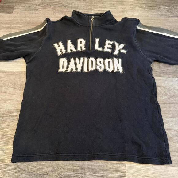 Vintage Harley Davidson quarter zip sweatshirt 2010 L - Picture 4 of 8